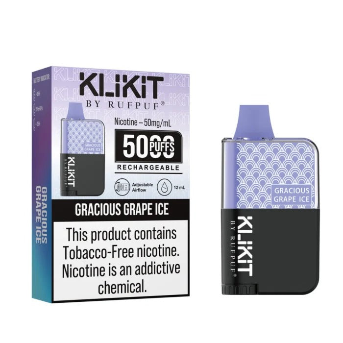 KLIKIT DISPOSABLE VAPE 5000 PUFFS - GRACIOUS GRAPE ICE